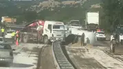 Malatya yolunda tanker kazası trafiği kilitledi