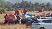 Muğla Yenice’de orman yangınına vatandaşlar traktörleriyle müdahale etti