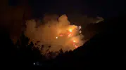 Kaş’ta orman yangınıyla gece mücadelesi