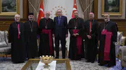 Erdoğan Katolik heyetini Külliye’de ağırladı