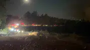 Fethiye Yeşilüzümlü orman yangınıyla mücadele ediyor