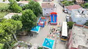 Samsun İlkadım çocuklara cami bahçesinde oyun alanı kurdu
