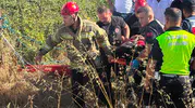 İnegöl girişinde motosiklet dere yatağına uçtu