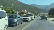 Kuşadası Milli Parkı yolunda dönüş trafiği kilitlendi