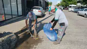 Nazilli Sanayisinde sabah mesaisi temizlikle başladı