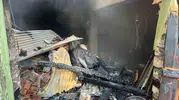 Karabük’te bir ev alevlerin arasında kalarak küle döndü