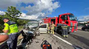 Anadolu Otoyolu Düzce geçişinde zincirleme kaza 4 yaralı