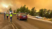 Seydikemer yolunda yangın alarmı