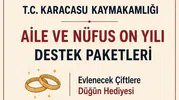 Karacasu yeni evlenen ve bebek sahibi olan ailelere destek veriyor