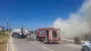 Van Edremit'te korkutan ot yangını