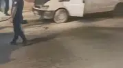 Elazığ’da trafikteki minibüs bir anda alev topuna döndü