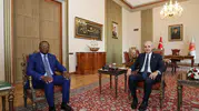 Numan Kurtulmuş Kamerun Büyükelçisini makamında ağırladı