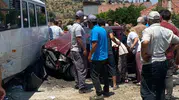 Bozdoğan’da işçi servisi kaza yaptı