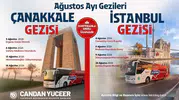 Tekirdağlılar için ücretsiz İstanbul ve Çanakkale gezileri başlıyor
