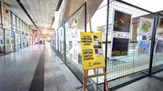 Denizli otogarında yolcuları karikatür sürprizi karşıladı