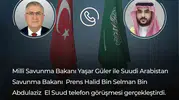 Bakan Güler Suudi mevkidaşıyla bölgesel güvenliği konuştu