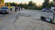 Mut yayla yolunda motosiklet kazası