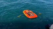 Mudanya açıklarında sürüklenen genç son anda kurtarıldı