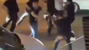 Silopi İpekyolu Caddesi’nde alacak kavgası kameraya yansıdı
