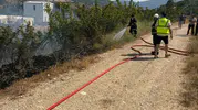 Bilecik YHT hattı kenarında çıkan yangın korkuttu