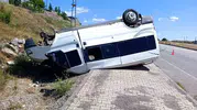 Karlıova yolunda kaza Sürücü direksiyon hakimiyetini kaybetti
