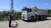 Ordu merkezinde ağır vasıta denetimi 11 şoföre fatura çıkardı
