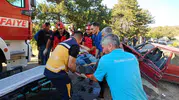 Dursunbey yolunda iki araç çarpıştı