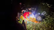Düzce Yığılca'da gece vakti uçuruma yuvarlanan taksici ölümden döndü
