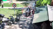 İstanbul’da yaya yoluna giren motosikletlilere dronlu takip