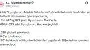 Emniyet güçleri 75 ilde uyuşturucu ağını hedef aldı