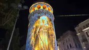 Galata Kulesi 15 Temmuz için ışıklarla donatıldı