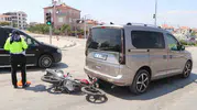 Karaman'da trafik ışıklarında motosiklet kazası