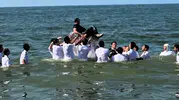 Sakaryalı denizcilik öğrencileri staj yolculuğuna geleneksel yöntemle başladı