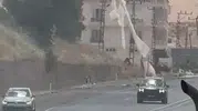 Siirt sokaklarında elektrik direği alevlere teslim oldu