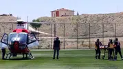 Darende'de 98 yaşındaki hastaya helikopter ambulans yetişti