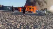 Çatalca Yalıköy'de plaj barakası küle döndü