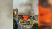 Ankara Çankaya'da satış ofisinde korkutan yangın
