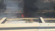Orhangazi yolunda korkutan yangın söndürüldü