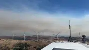 Susurluk ormanlarında rüzgar gülleri arasında yangın çıktı