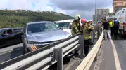Maltepe'de yağmurlu yolda zincirleme kaza