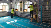 İlkadım'da ibadethaneler her gün düzenli olarak temizleniyor