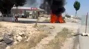 Gaziantep yolunda seyir halindeki otomobil bir anda yandı