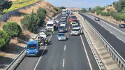 Tekirdağ yolunda zincirleme kaza trafiği kilitledi