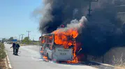 Antalya’da yolcu midibüsünde korku dolu anlar