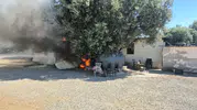 Bodrum'da personel yatakhanesinde korkutan yangın