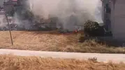İnegöl'de tarlalar küle döndü