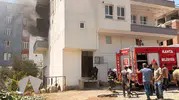 Kahta’da işçi evinde yangın paniği