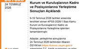 KPSS atama sonuçları erişime açıldı