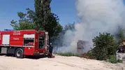 Malatya’da bahçe yangını paniği