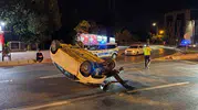Kayseri'de takla atan aracın sürücüsü sırra kadem bastı